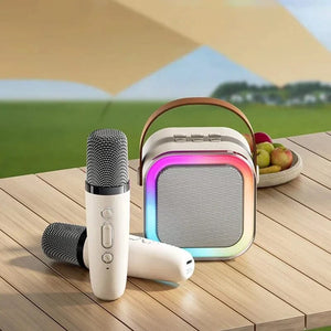 Mini Karaoke Machine with Wireless Microphones