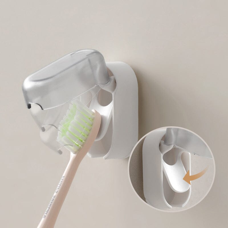 Toothbrush Holder Wall Mounted With Cover