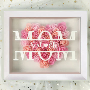 Personalized Mom Flower Shadow Box