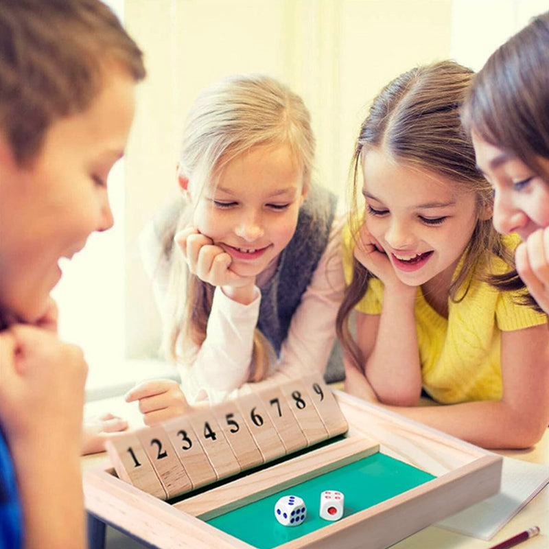 Shut The Box Game - Fun Table Math Game for Adults & Kids