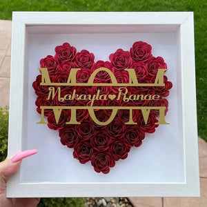 Personalized Mom Flower Shadow Box