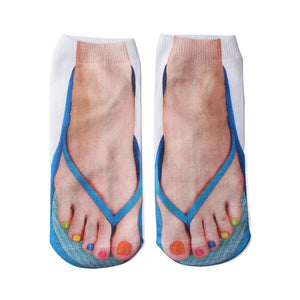 🔥Manicure Print Flip Flop Socks