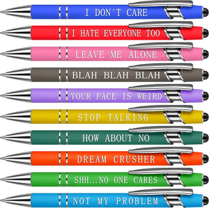 10 pcs Funny Office Ballpoint Pens(Black Ink)