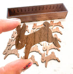 Wooden Animal Bobbin Set