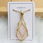 Crystal Stone Holder Necklace