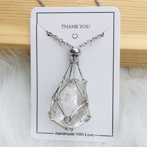 Crystal Stone Holder Necklace