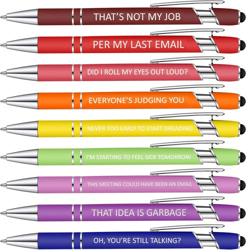 10 pcs Funny Office Ballpoint Pens(Black Ink)