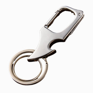 Multifunctional Pendant Bottle Opener Metal Double Ring Key Chain