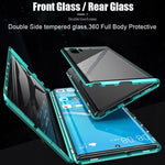 Magnetic Tempered Glass Double-sided Phone Case For Samsung(b)