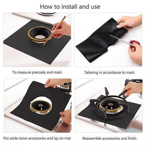 Reusable Silicone Gas Hob Range Protectors