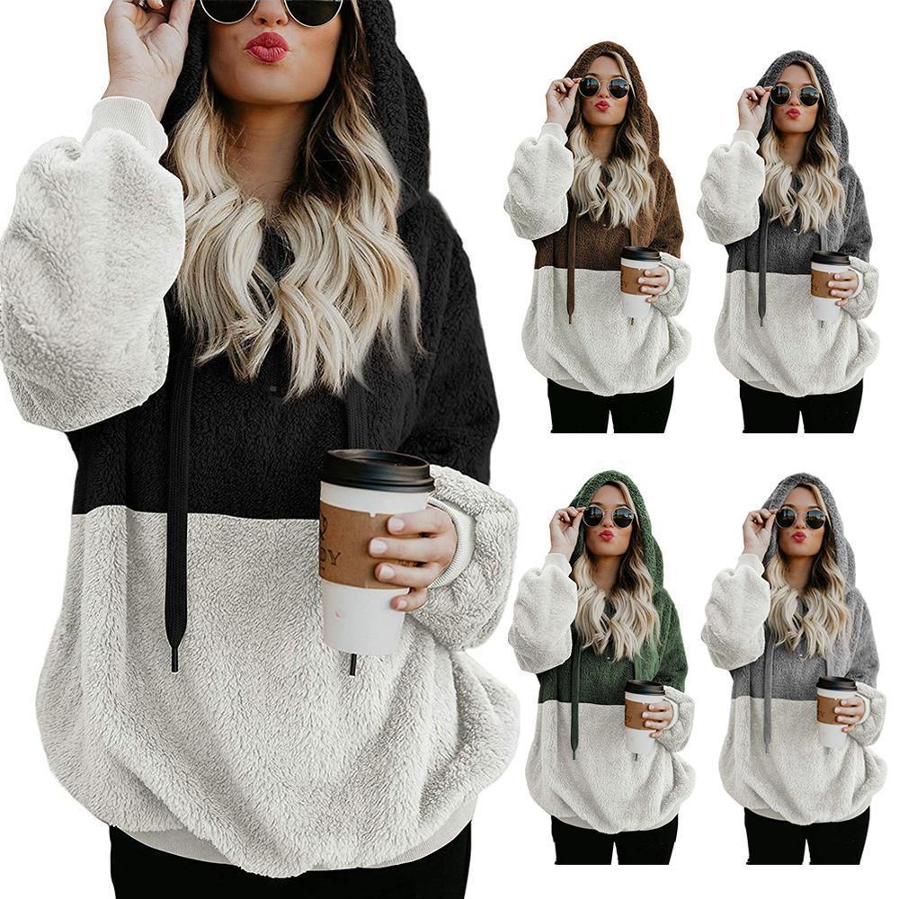 Fluffy hoodie with zipper