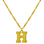 18K Gold Plated Initial Letter Necklace