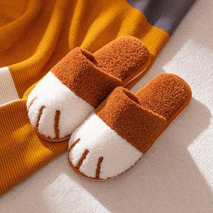 Winter Cat Paw Cotton Slippers