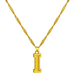 18K Gold Plated Initial Letter Necklace