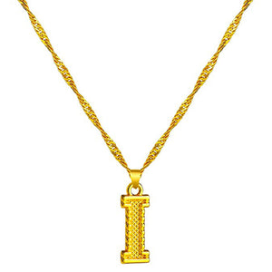 18K Gold Plated Initial Letter Necklace