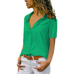 Ladies Casual Chiffon Solid T-Shirt