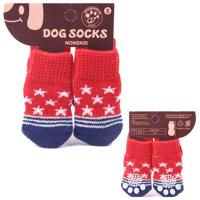 Non-slip Pet Socks with 4 straps