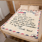 Personalized Mom/Dad Letter Blanket