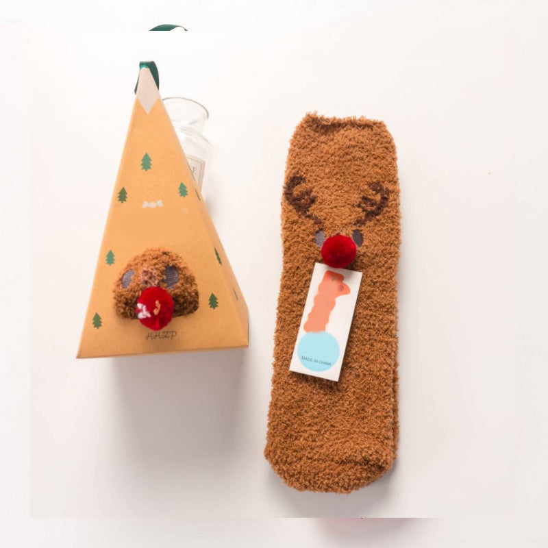 Christmas Gift Box - Cute Plush Socks