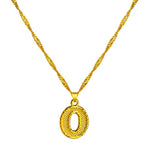 18K Gold Plated Initial Letter Necklace