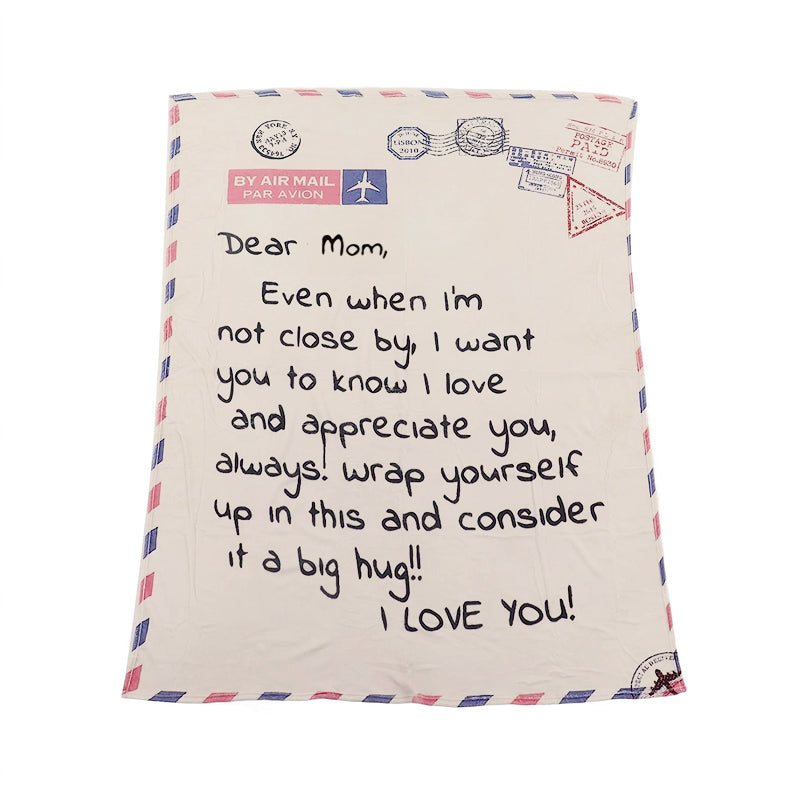 Personalized Mom/Dad Letter Blanket