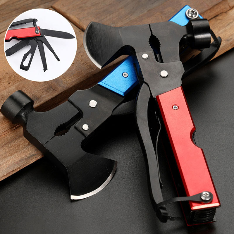 Steel Hammer Axe Multitool for Camping