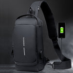 USB Charging Sport Sling Anti-theft Shoulder Bag