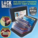 Black Leather Fraud Protector Card Case