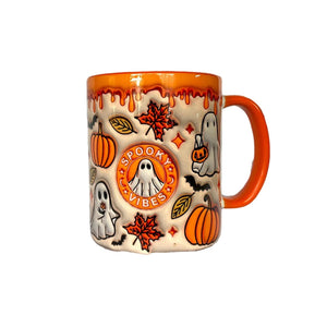 Pumpkin Coffee Cup With Ghost