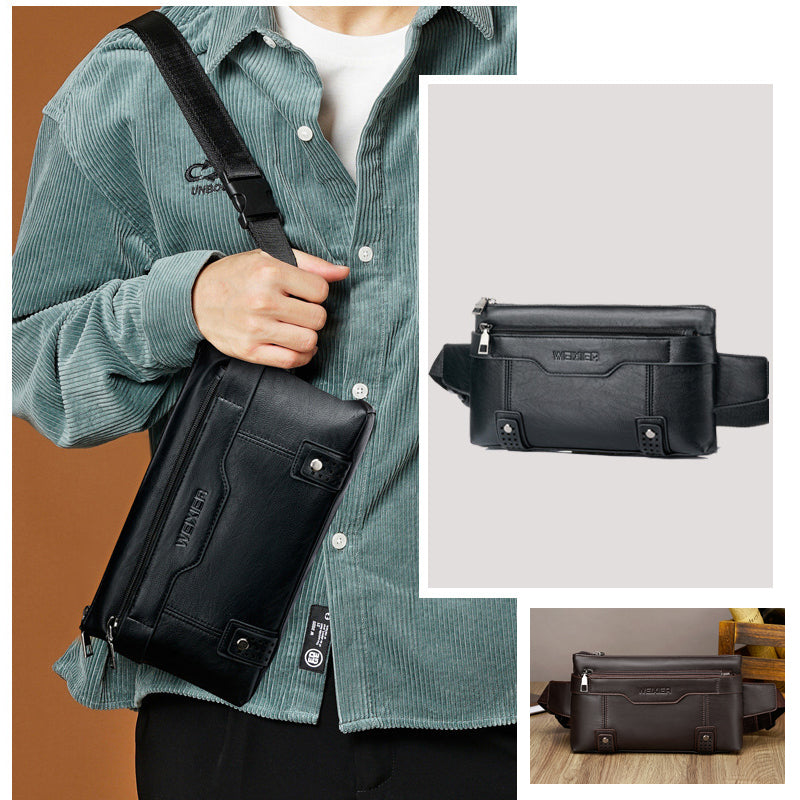 Men's casual retro waterproof crossbody chest bag