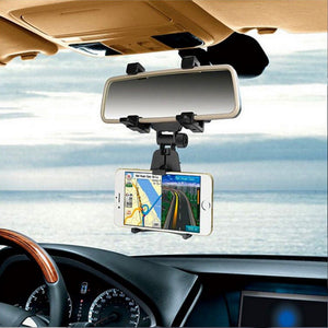 Car Rear View Mirror Phone Holder