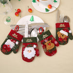 Santa snowman elk Silverware Holders