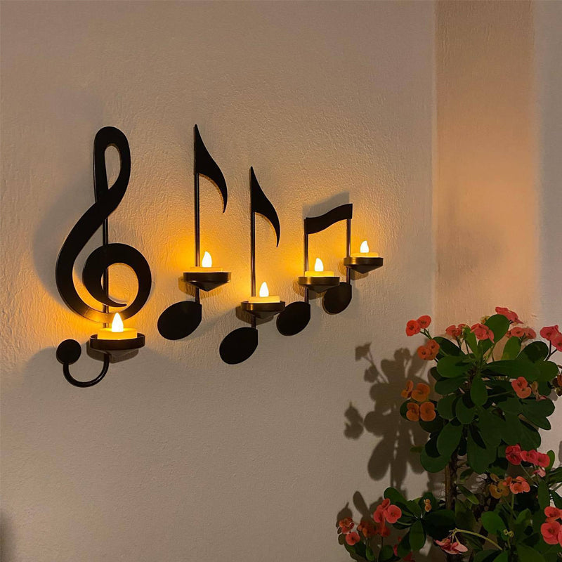 🔥Black Music Note Wall Sconce💡