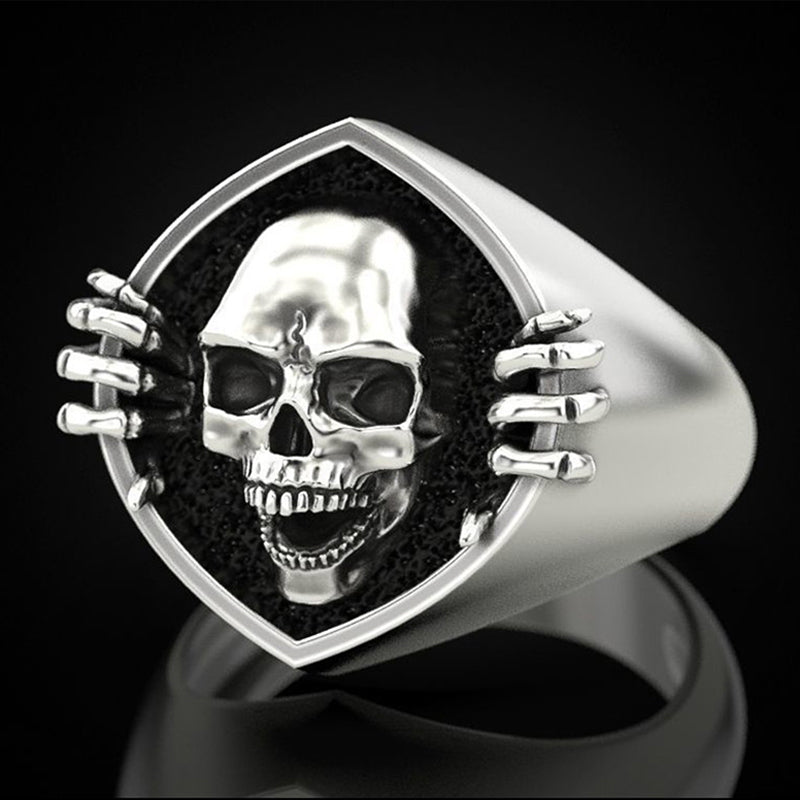 Neo-Gothic Style Skull Unisex Ring