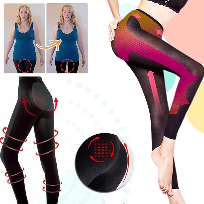 High-waist belly pants, women's tight body shaping pants