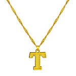 18K Gold Plated Initial Letter Necklace