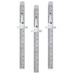 Stainless Steel Ruler with Detachable Clip