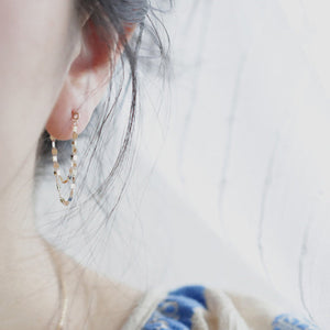 Sequins Chain Tassel Earrings