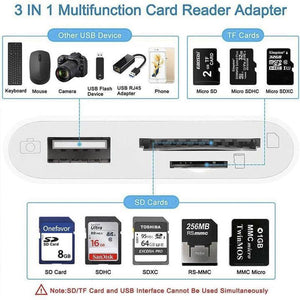 3-in-1 SD TF USB Card Reader OTG Adapter