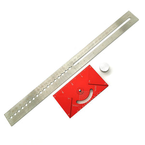 Aluminum alloy multifunctional angle ruler