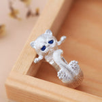 Big Blue Eyes Cat Ring