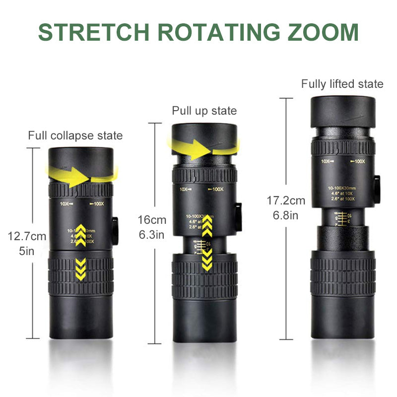 【50% OFF TODAY】4K Super telephoto zoom monocular telescope