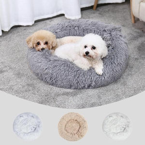 Cozy round pet bed