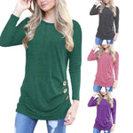 Women's Casual Long Sleeve Round Neck Shirt