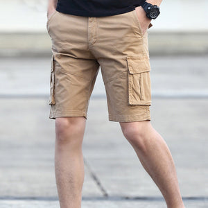 Men multi-pocket overalls shorts