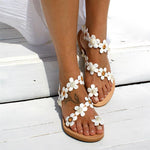 Flower Sandals with Flat Bottom