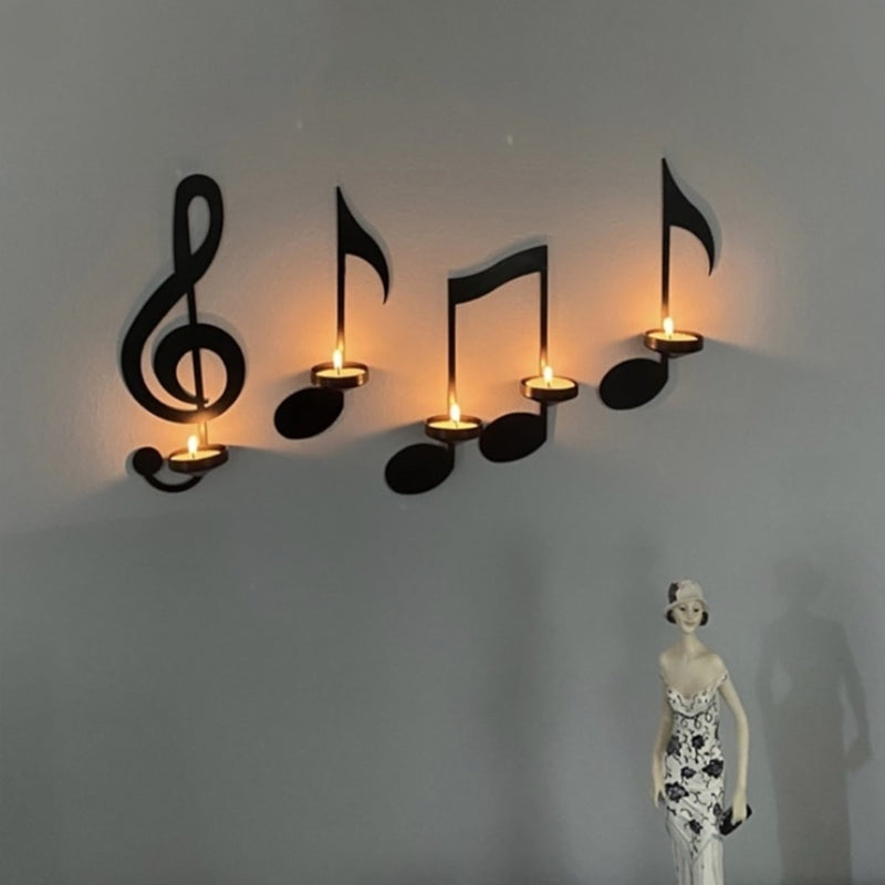 🔥Black Music Note Wall Sconce💡