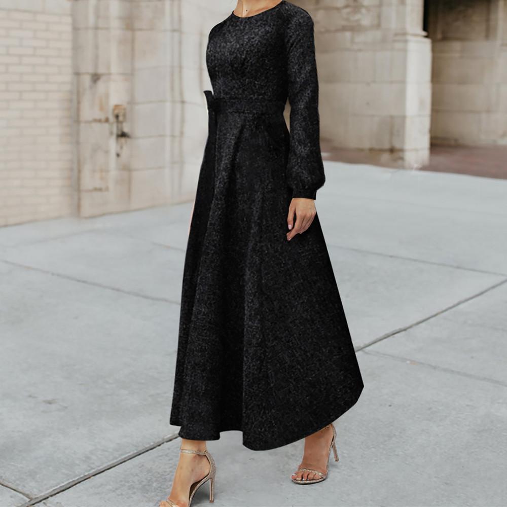 New Slim Long Sleeve Maxi Dress.AQ