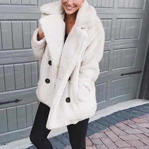 Warm Plush Coat Lapel Jacket