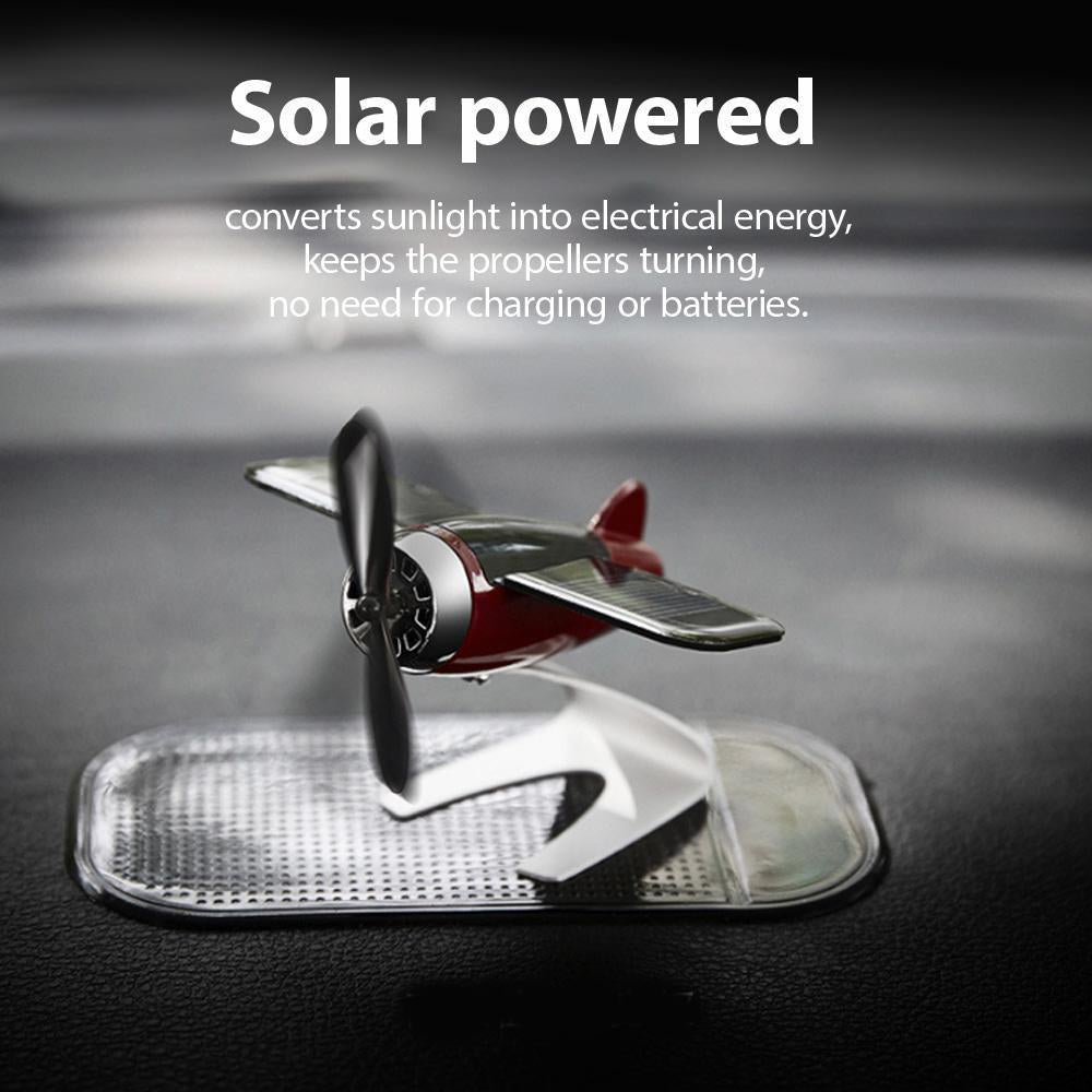 Solar plane car decoration